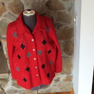 Shacket in Red Fleece Size MP